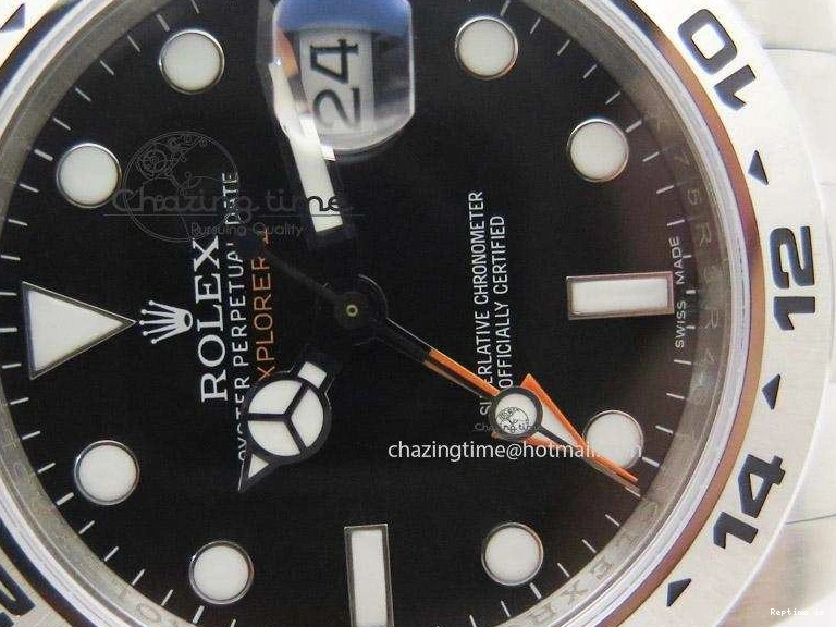 1222 Explorer II 42mm 216570 Noob Best Edition Black Dial on SS Bracelet A23J SunProtective 4039